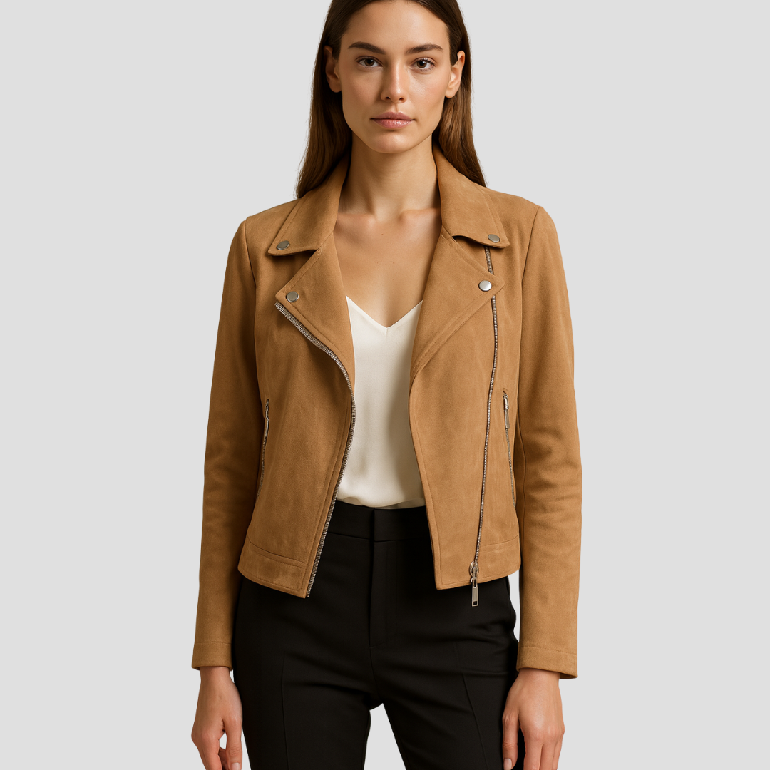 Pamela | Suede Biker Jacket