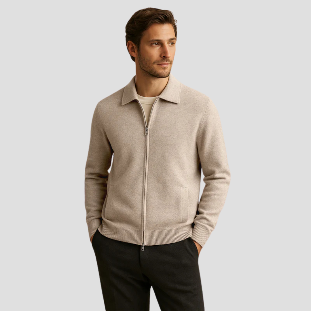 Wool Zip Cardigan