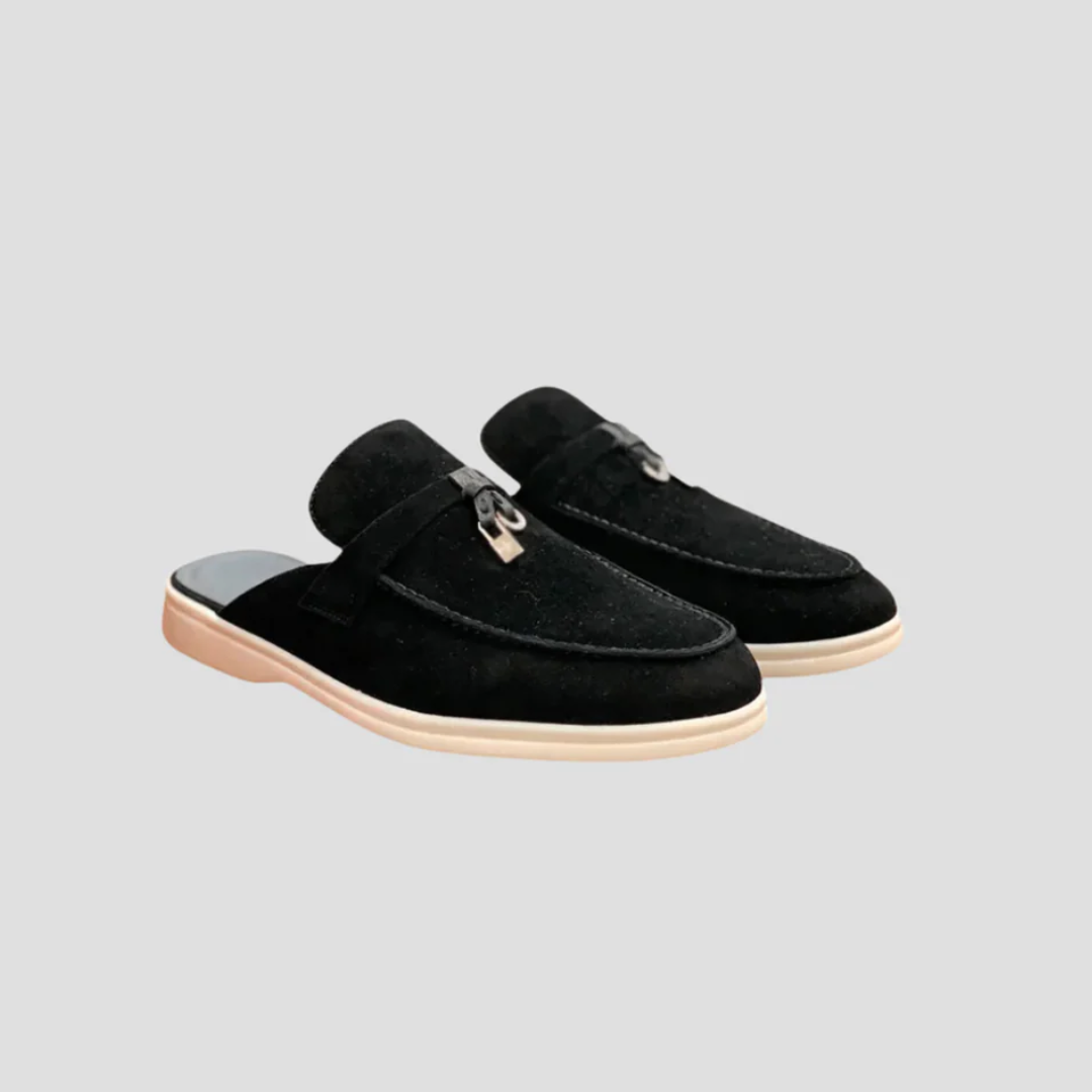 Isadora | Suede Mule Loafers