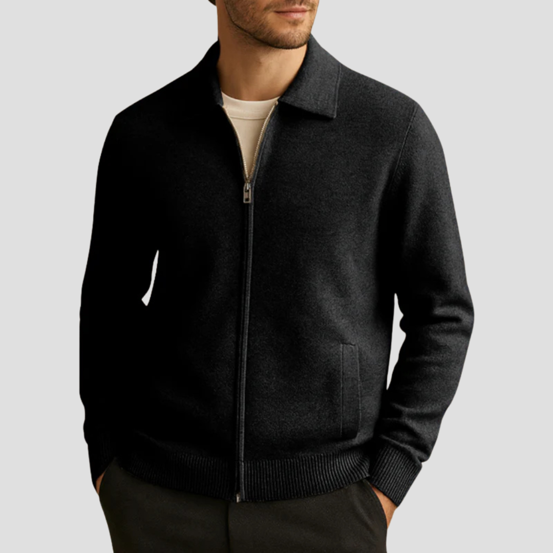 Wool Zip Cardigan