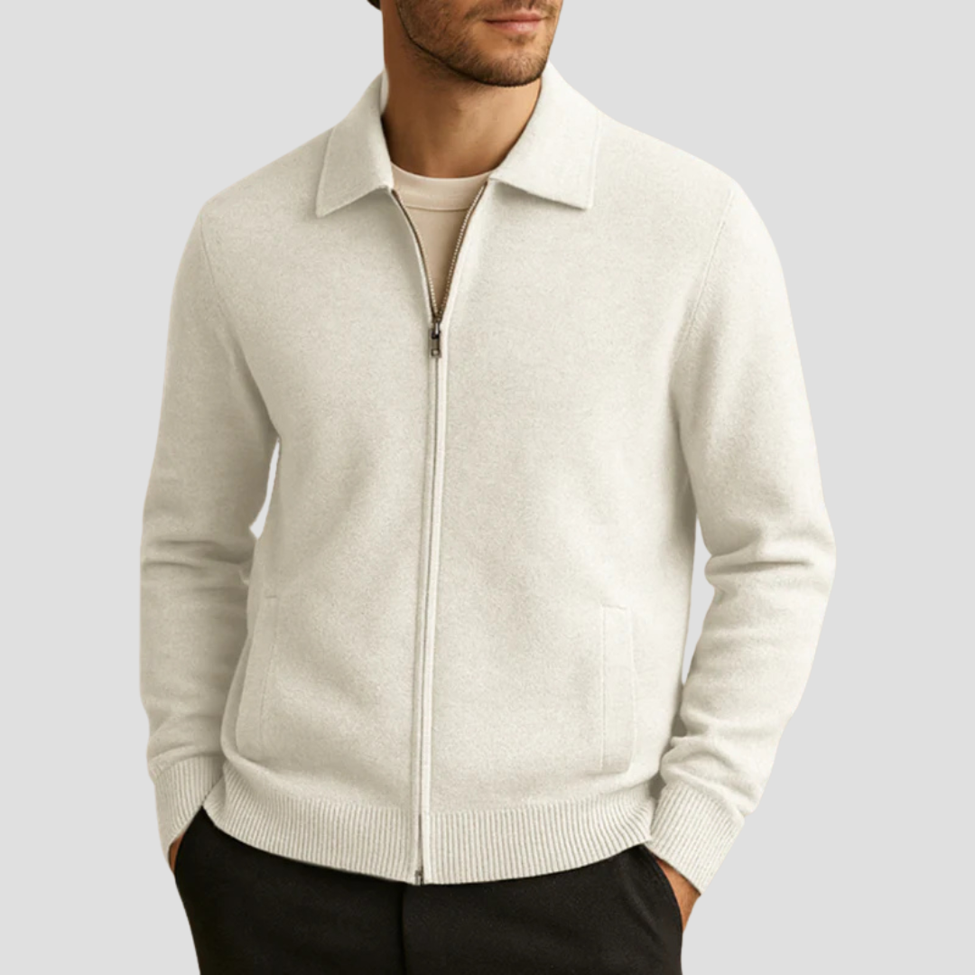 Wool Zip Cardigan