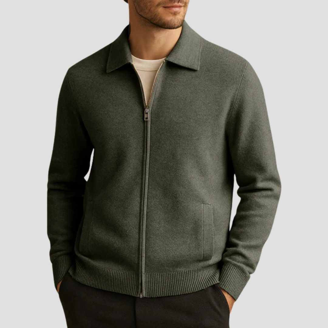 Wool Zip Cardigan