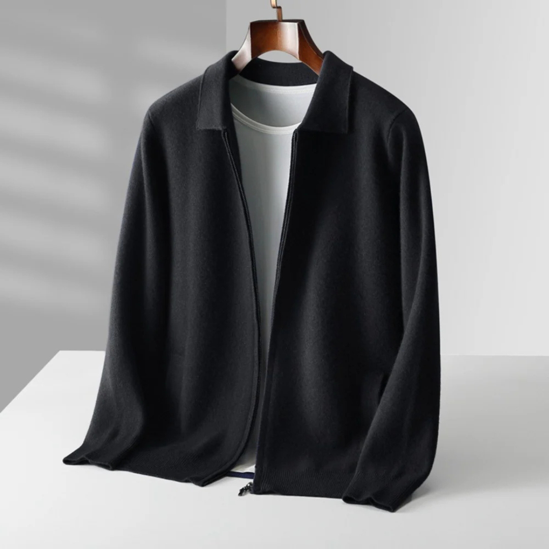 Victor | Wool Zip Cardigan