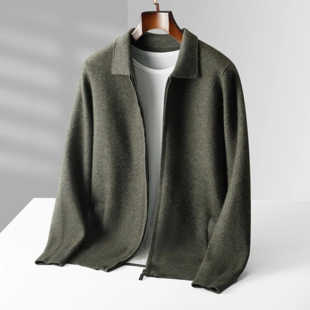 Victor | Wool Zip Cardigan