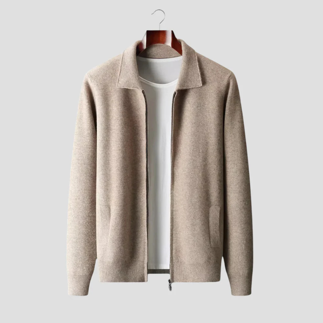 Victor | Wool Zip Cardigan