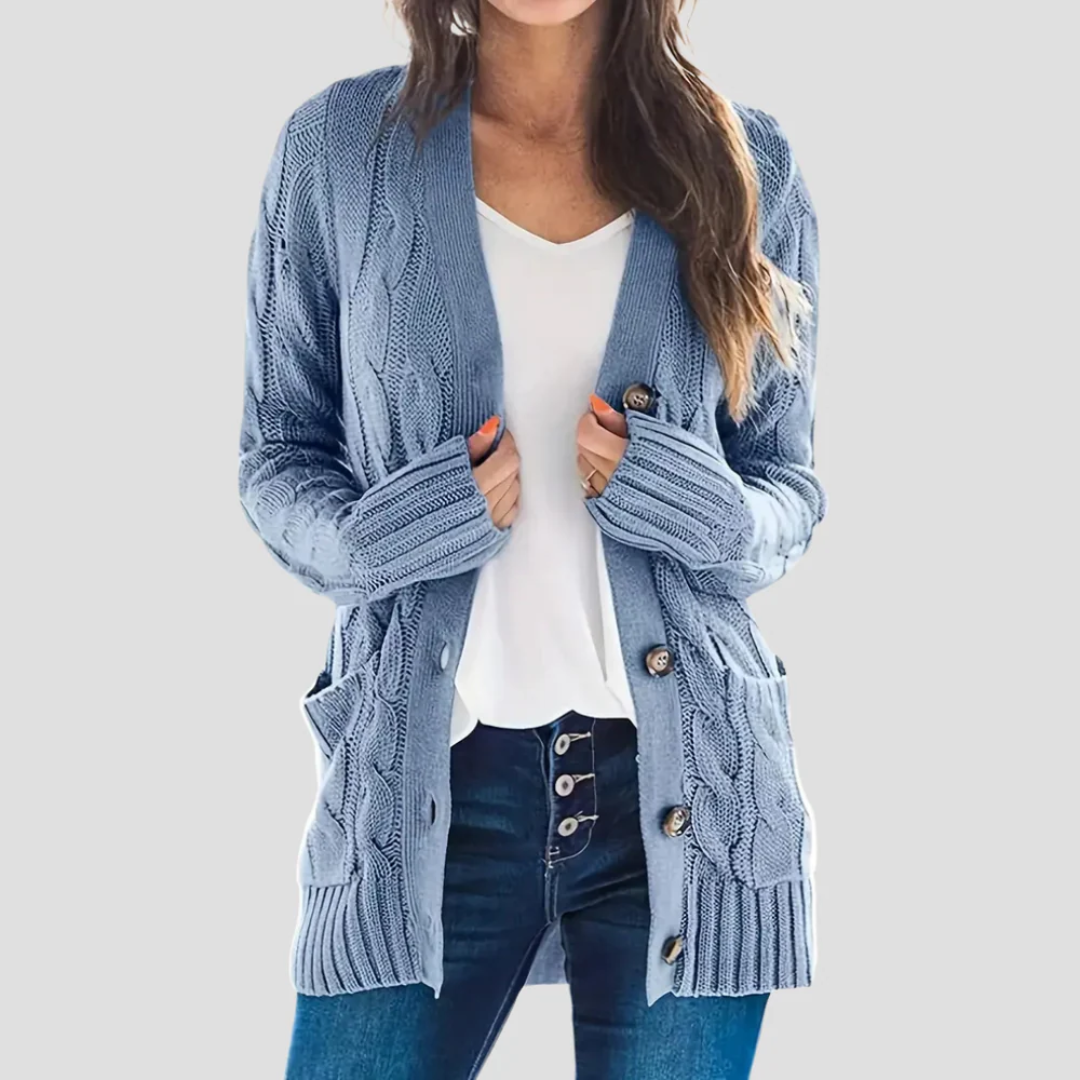 Heather | Cable Knit Cardigan