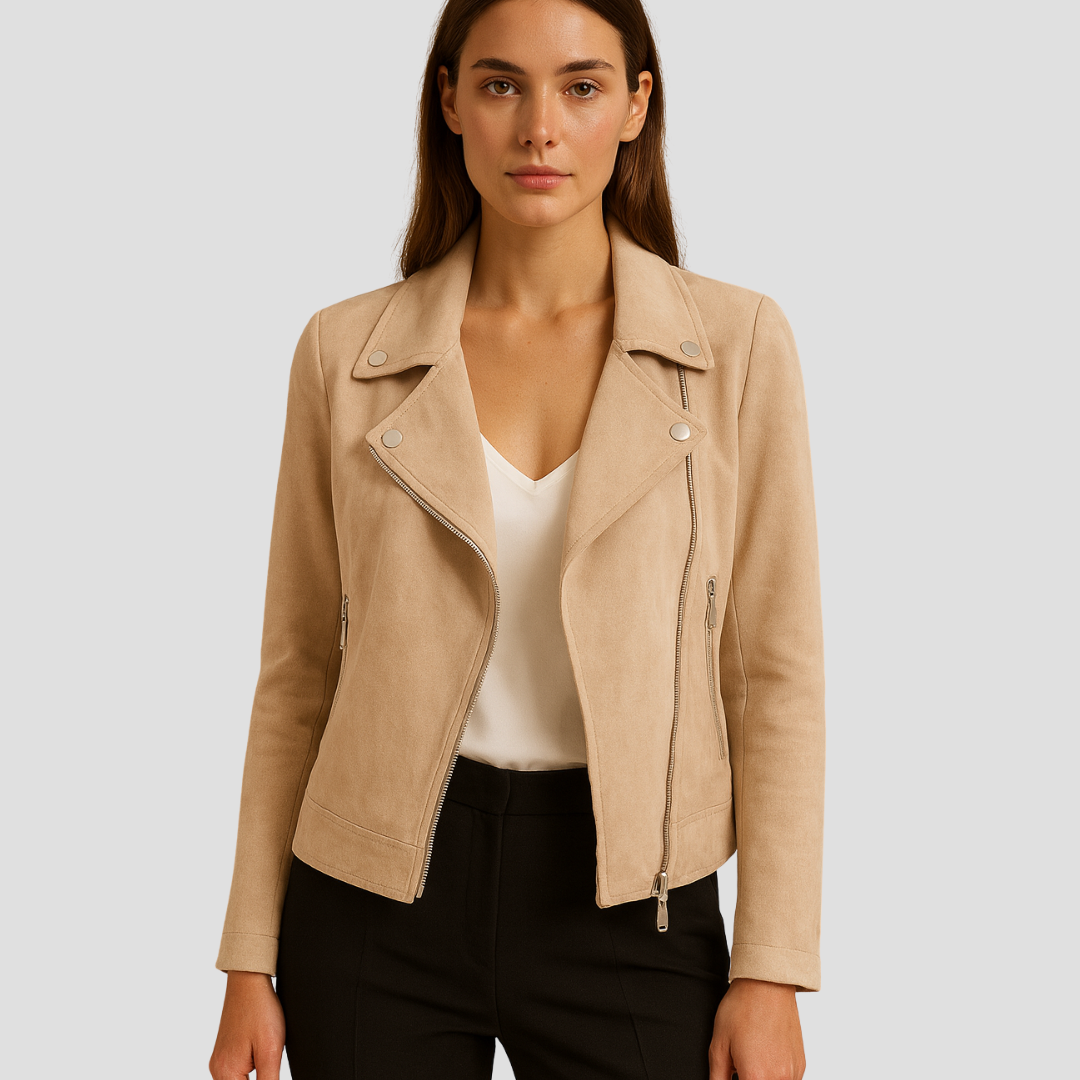 Pamela | Suede Biker Jacket