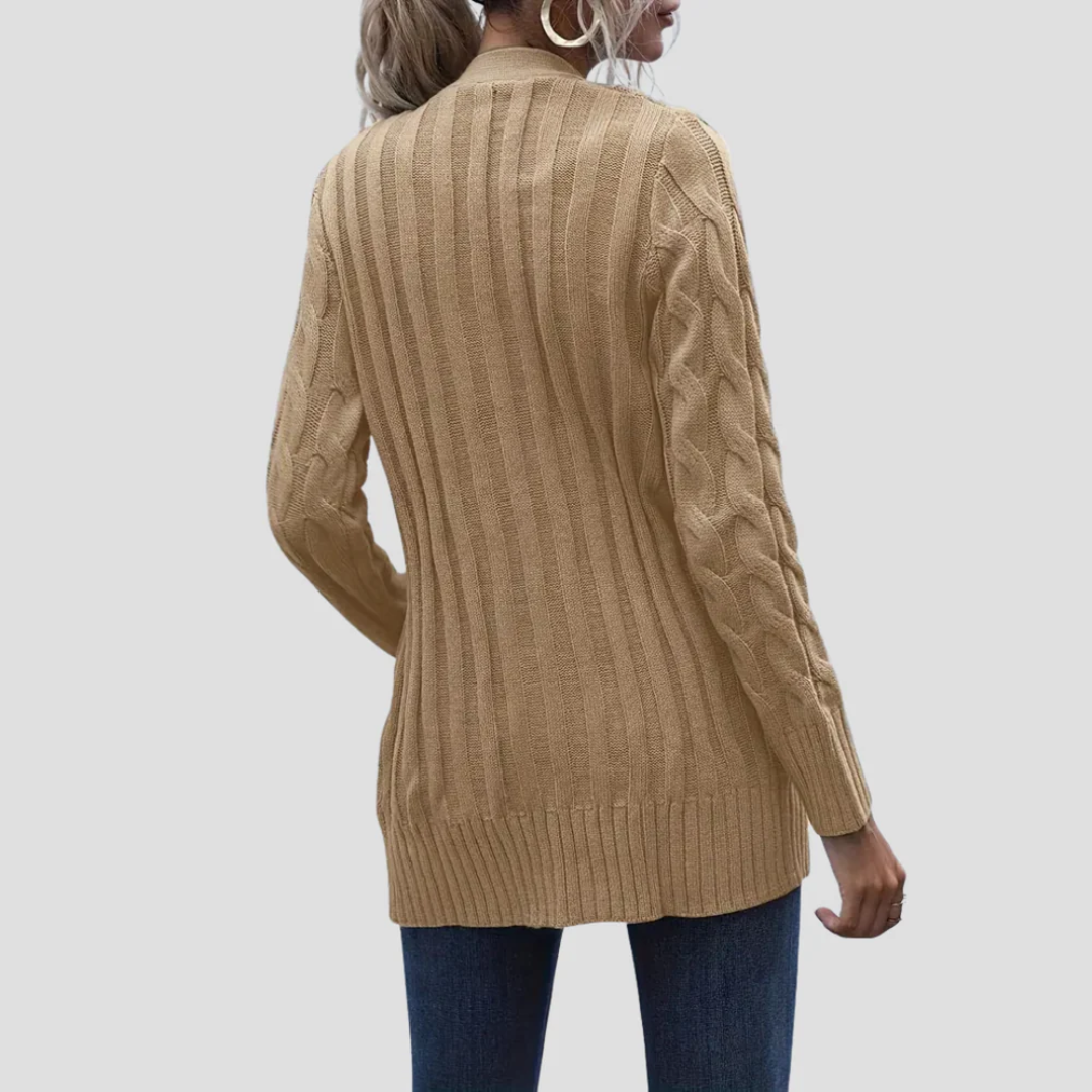 Heather | Cable Knit Cardigan